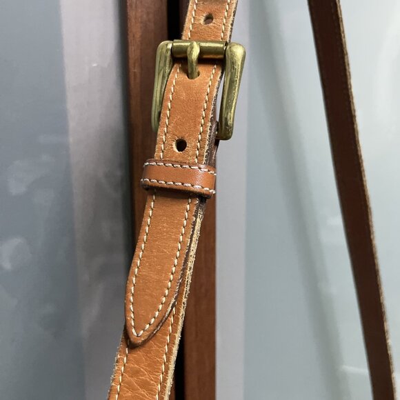 Dooney Bourke Vintage Equestrian AWL Leather Black & Tan Shoulder Bag Crossbody - Picture 7 of 16